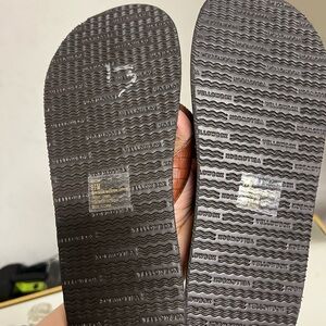 Yellow Box Dark Brown Flip Flops